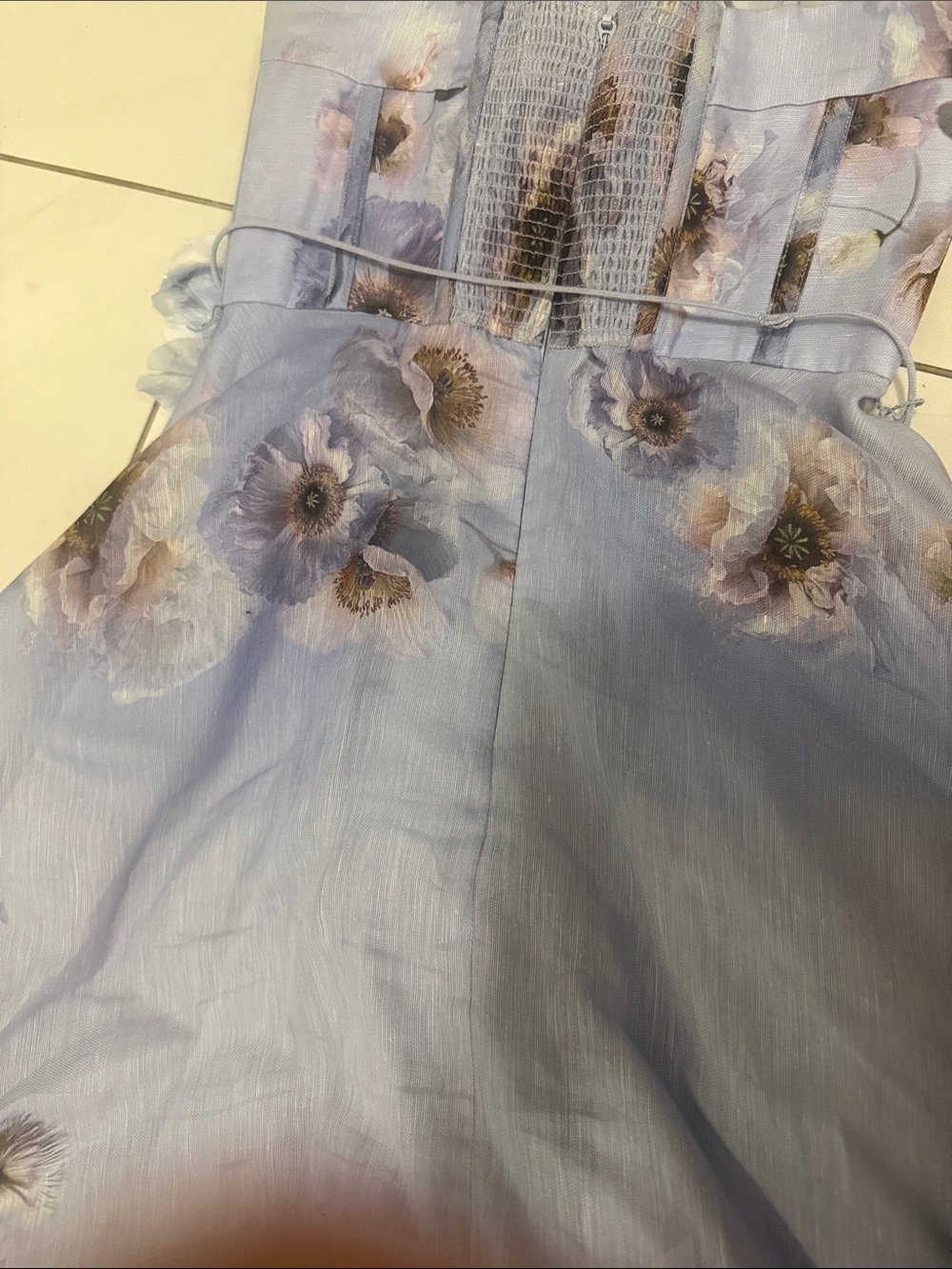 Zimmermann Lilac Floral Bustier Midi Dress - Picture 12 of 12